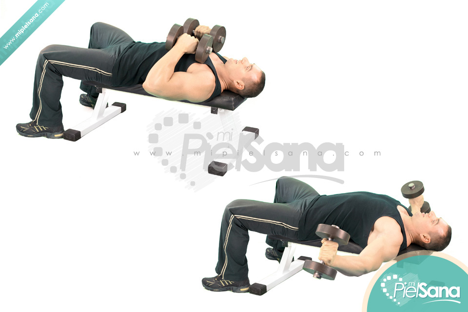 Lying Wide Dumbbell Curl