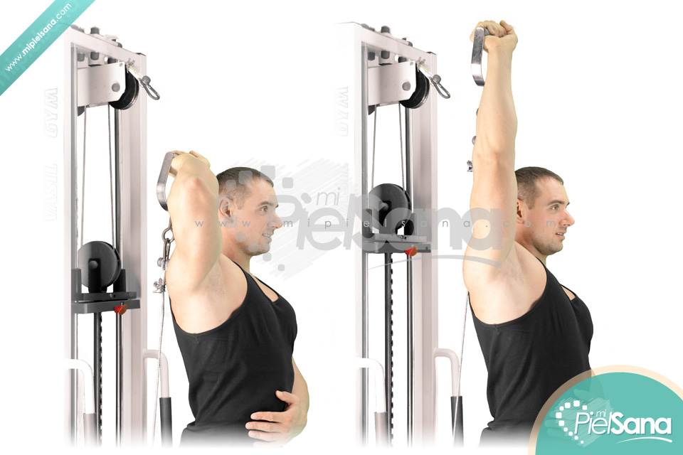 One Arm Standing Overhead Cable Tricep Extension