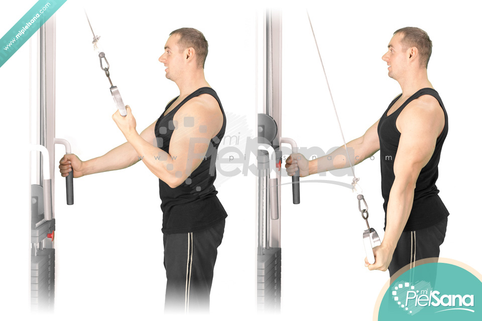 Reverse One Arm Cable Tricep Extension