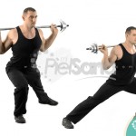 Zancada lateral con barra (Barbell Side Lunge)
