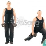 Zancada lateral con mancuernas (Dumbbell Side Lunge)