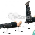 Elevación de piernas acostado en banco (Lying Bench Leg Raise)