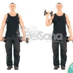 Curl inverso alterno con mancuernas de pie (Standing Alternate Dumbbell Reverse Curl)