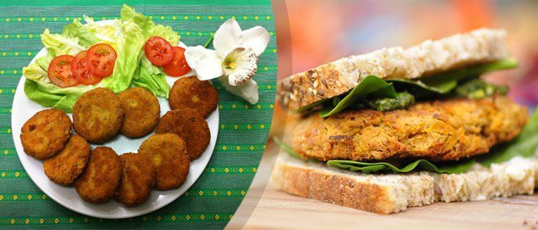 Receta vegana alta en proteínas: Hamburguesa de garbanzos