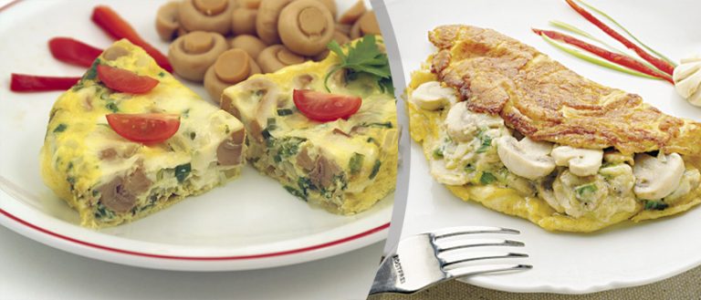 Empieza la mañana con esta excelente receta de Omelette con pollo y vegetales